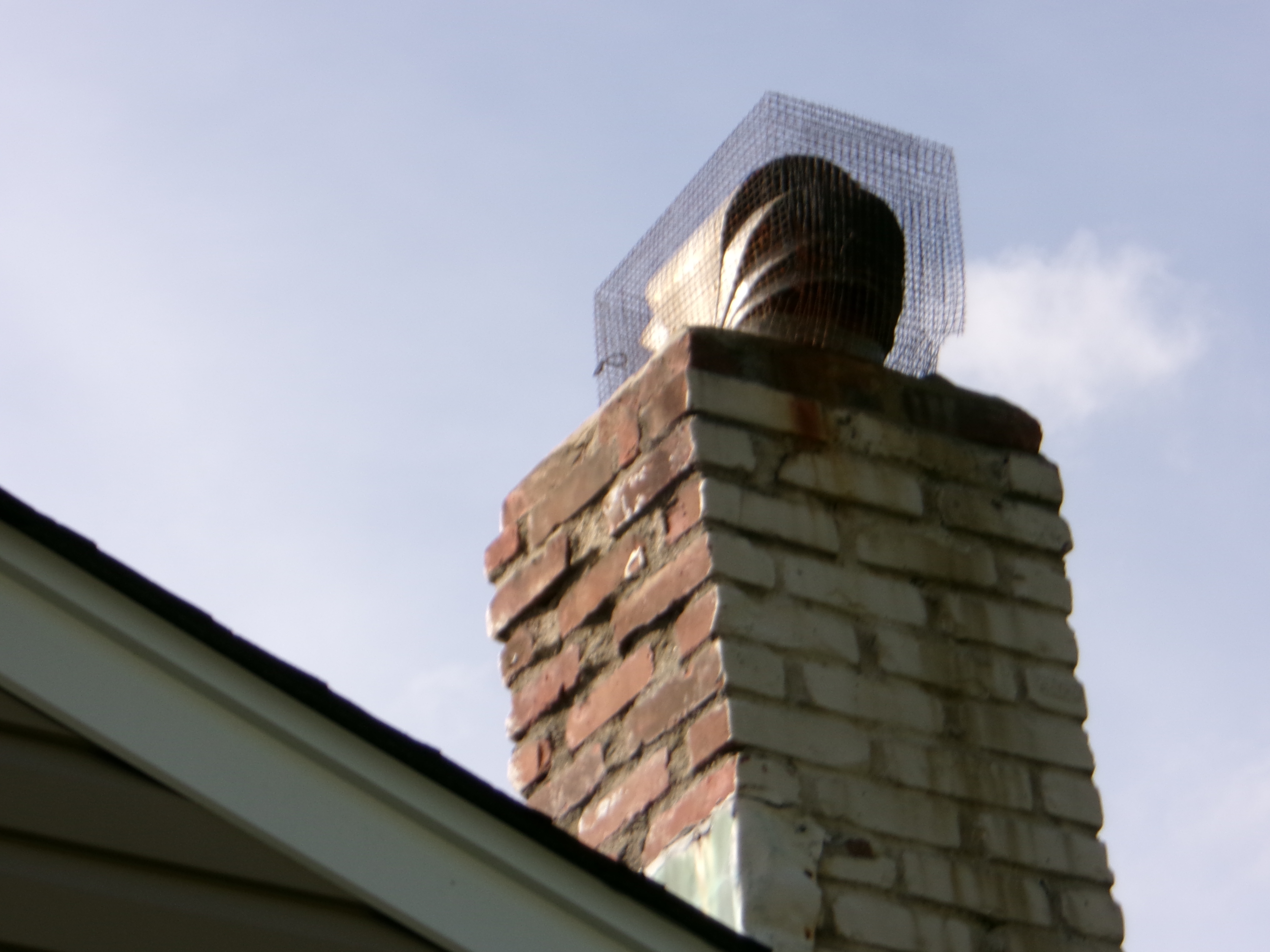 Chimney inspection – masonry condition, cap, and flue evaluation